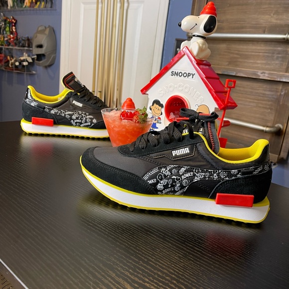 Puma X Future Rider Sneakers Limited Edition sketches of Charlie Brown & Snoopy - Picture 3 of 12